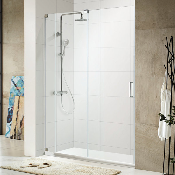 Wet Republic Oasis Lux 60'' x 72'' Single Sliding Frameless Shower Door